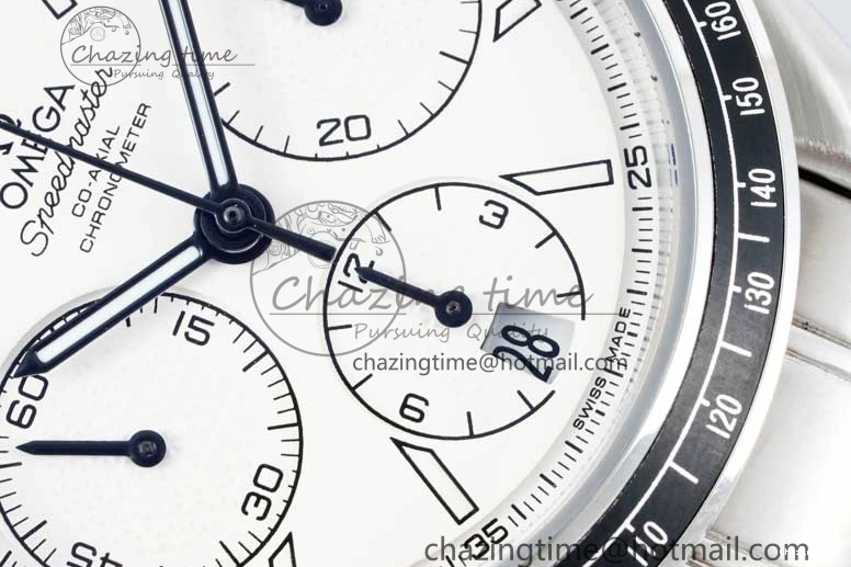0512 Speedmaster Racing Master SS HKF Best Edition White Dial on SS Bracelet A Premium 7809